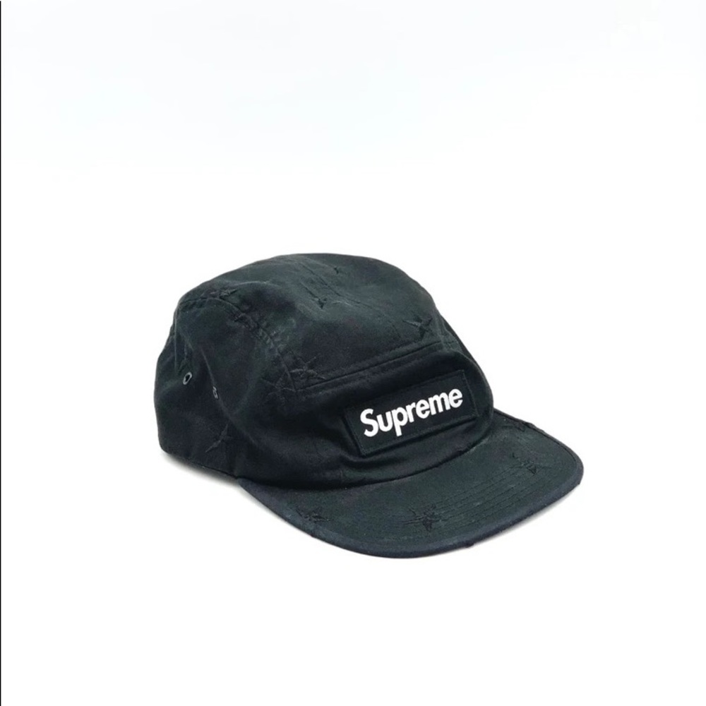 Supreme Black Canvas Camp Cap